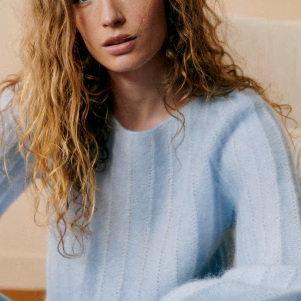 Sezane Aretha Sweater S Light Blue
